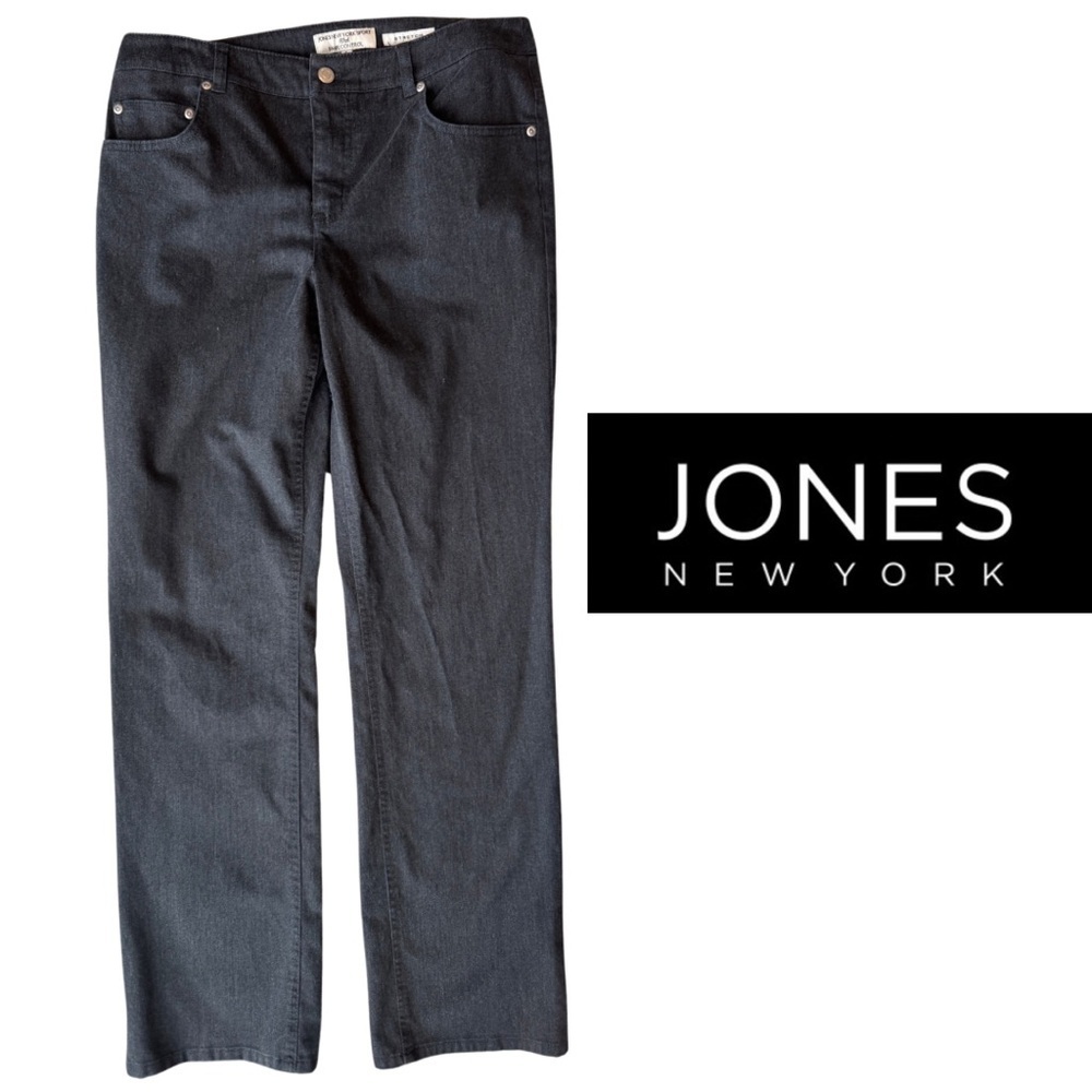 Jones New York Black High-Rise Wide Leg Jeans - Picture 3 of 10